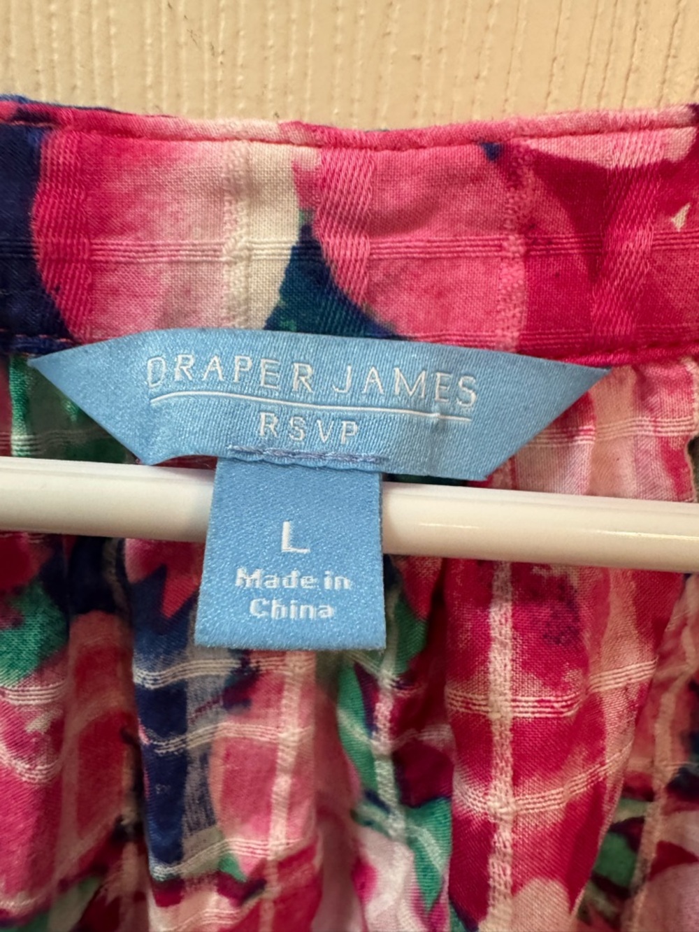 Draper James  Floral Print Flutter Sleeve Squareneck Top Fuschia Pink L - Picture 5 of 8